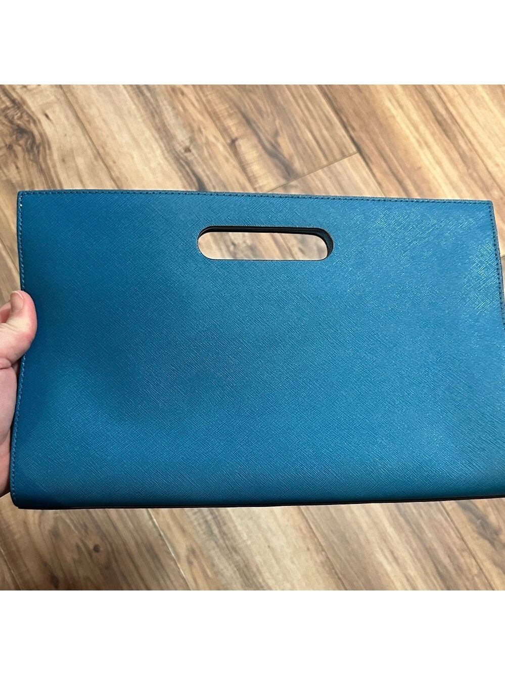 Michael Kors Tilda XL Teal Clutch - Picture 8 of 17